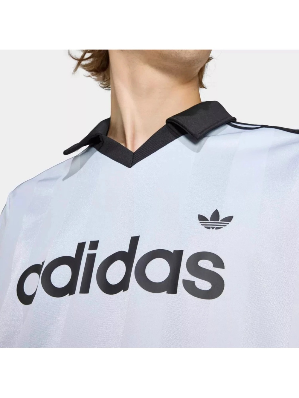 Adidas Originals authentic Light Blue V-Neck Jersey SZ: XL KE2453 NWT